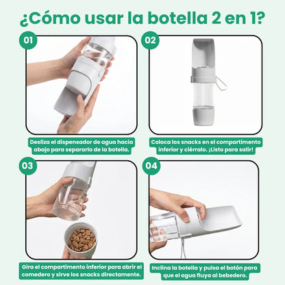 Trotón™ Botella 2 en 1 para Perros