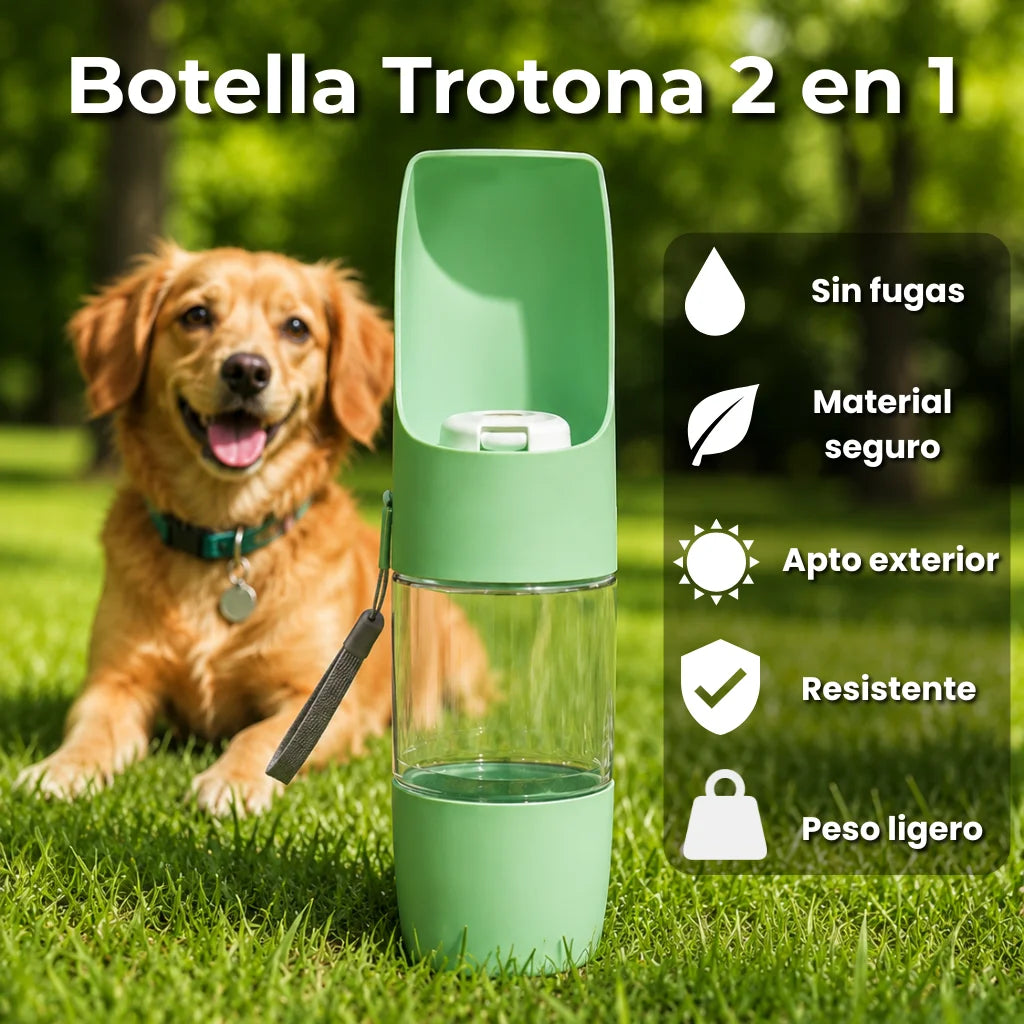 Trotón™ Botella 2 en 1 para Perros